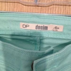 Mint green skinny jeans